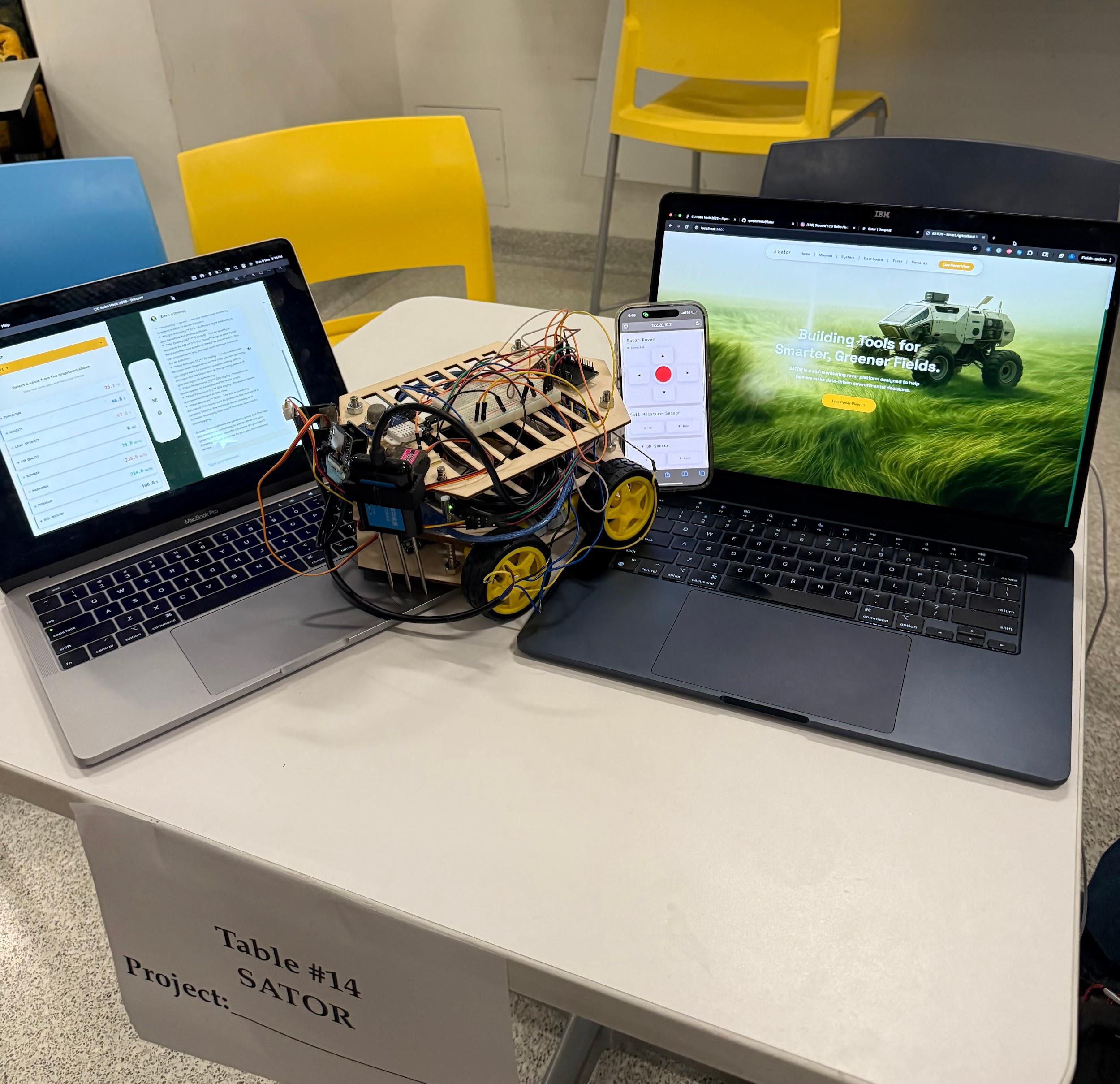 SATOR soil analysis rover prototype